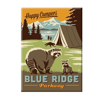 Blue Ridge Parkway Happy Campers Magnet | Metal Magnet
