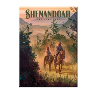 Shenandoah NP Horseback Riding Magnet | Metal Magnet