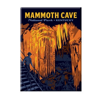 Mammoth Cave NP Frozen Niagara Magnet | Metal Magnet