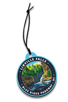 Linville Falls Landscape Circle Wood Ornament | American Made