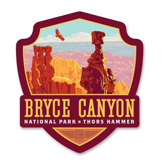 Bryce Canyon Thor's Hammer Emblem Wooden Magnet | American Made