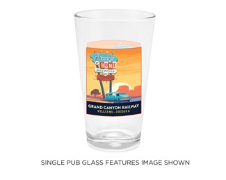 GC Railway Always at Home Pub Glass | Made in the USA