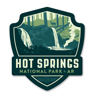 Hot Springs NP Emblem Wood Magnet | American Made