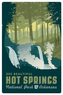 Hot Springs NP Magnetic Postcard | themed magnet postcard