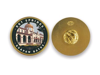 Hot Springs NP Quapaw Baths Circle Lapel Pin | American Made