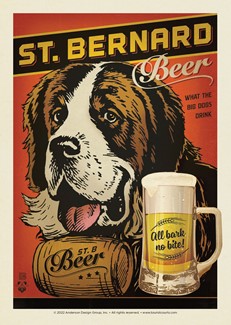 St. Bernard Beer Postcard