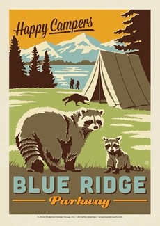Blue Ridge Parkway Happy Campers | Postcard