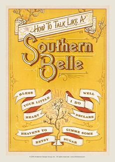 Talk Southern Belle Postcard