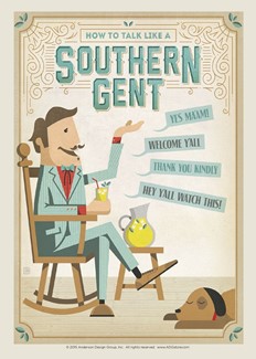 Talk Southern Gent Postcard