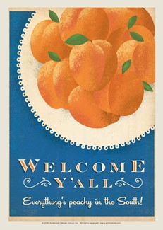 Welcome Y'all Peaches | Postcard