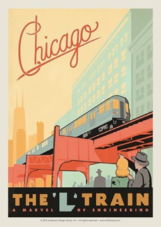 Chicago L-Train | Postcard