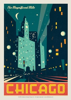 Chicago Modern Magnificent Mile Postcard
