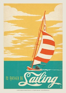 Rather Be Sailing Postcard