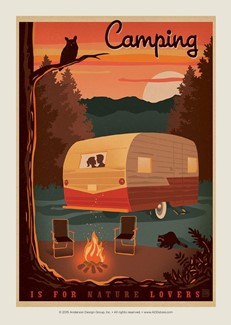 Camping Postcard