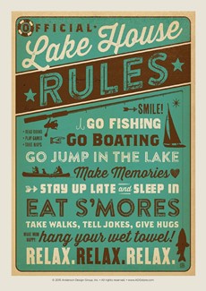 Lake House Rules | Postcard