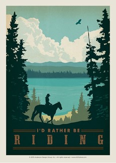 Rather Be Riding Postcard