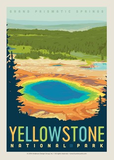 Yellowstone Grand Prismatic Springs Postcard