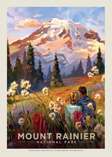 Mt. Rainier Meadow | Postcard