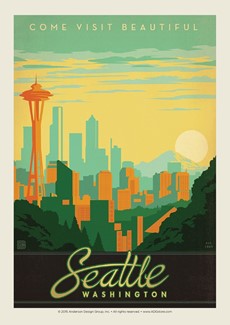 Seattle Skyline Postcard