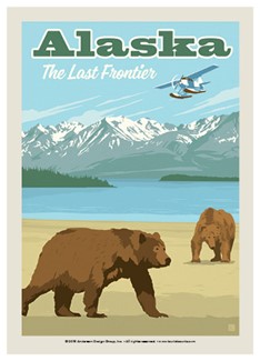 Alaska Frontier Plane & Bears | Postcard