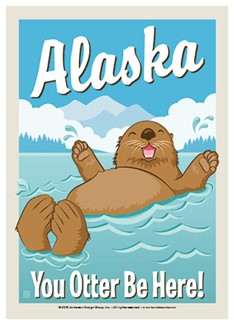 Alaska Otter Be Here | Postcard