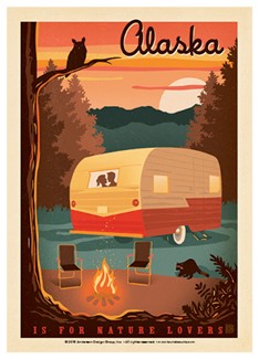 Alaska Camping Nature Lovers | Postcard