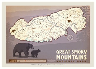 Great Smoky Map | Postcard