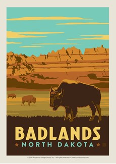 Badlands, ND Postcard