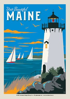 Visit Beautiful Maine Postcard