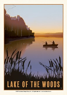 Lake of the Woods Fisherman | Postcard