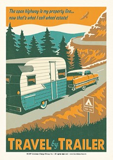Travel By Trailer Postcard