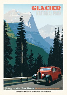Glacier Sun Road | Postcard