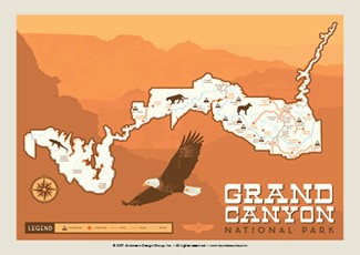 Grand Canyon Map | Postcard