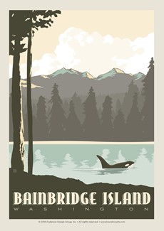 WA, Bainbridge Island Outdoors Postcard
