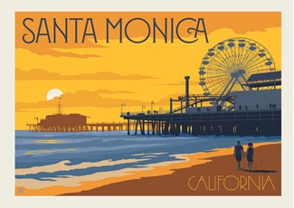 Santa Monica Pier Sunset | Postcards