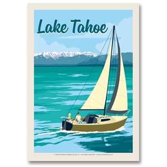 Lake Tahoe Sailboat Postcard