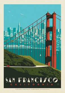 San Francisco Golden Gate Bridge Skyline | Postcard