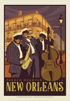 New Orleans French Quarter Postcard