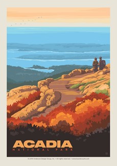 Acadia NP Cadillac Mountain Postcard