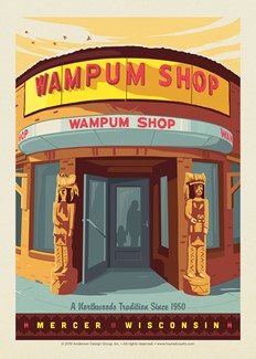 Mercer, WI The Wampum Shop | Postcard