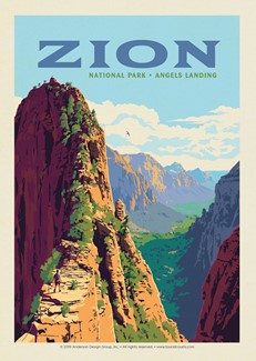 Zion Ascent to Angels Landing (Vertical) | Postcard