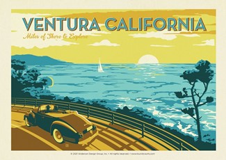 Ventura CA Coast Horizontal| Postcard