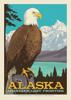AK Perched Eagle | Postcard
