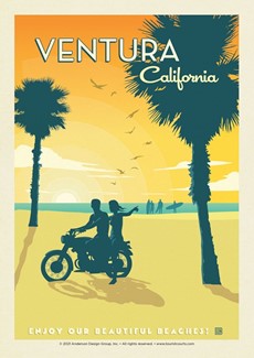 Ventura CA Motorcycle| Postcard