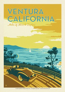 Ventura CA Coast Vertical| Postcard