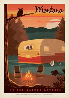 Camping Is For Nature Lovers Montana l Postcards