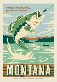 MT Gone Fishing | Postcard
