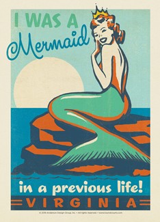 VA Mermaid Queen Postcard
