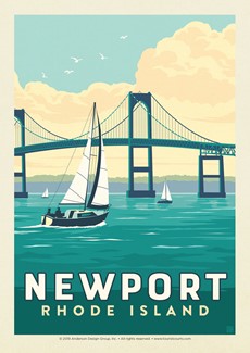 RI Newport Bridge Postcard