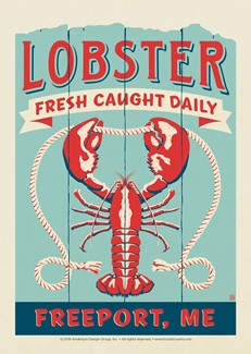 ME Lobster Freeport | Postcard